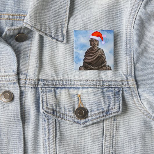 Weihnachten Buddha! Button (Beispiel)