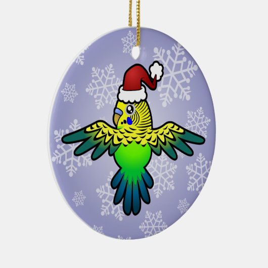 Weihnachten Budgie Keramikornament (Rechts)