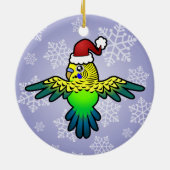 Weihnachten Budgie Keramikornament (Hinten)