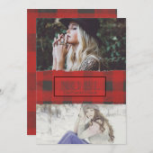 Weihnachten Buffalo Karo Zwei Fotos (Vorne/Hinten)