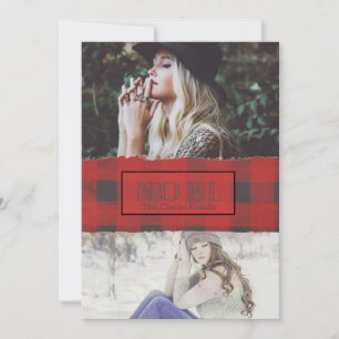 Weihnachten Buffalo Karo Zwei Fotos