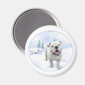Weihnachten Bulldog Magnet (Vorderseite/Rückseite)