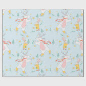 Weihnachten Bunnies & Deer Nahtloses Muster Geschenkpapier (Flach)