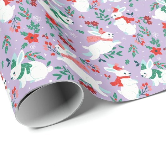 Weihnachten Bunnies Geschenkpapier (Rolleneckpunkt)