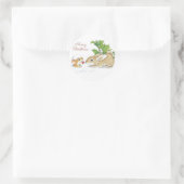 Weihnachten Bunnies Runder Aufkleber (Tasche)