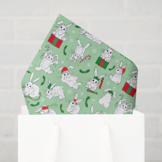 Weihnachten Bunnies Seidenpapier (Geschenktüte)