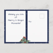 Weihnachten Bunny Rabbits Snowy Holly Berry Holida (Rückseite)