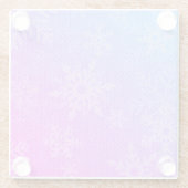 Weihnachten bunt Schneeflocken Glass Untersetzer (Rückseite)