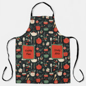 Weihnachten, bunt, topf, Mistel, Kochen, Küche Schürze (Vorderseite)