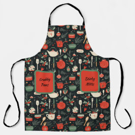 Weihnachten, bunt, topf, Mistel, Kochen, Küche  Schürze