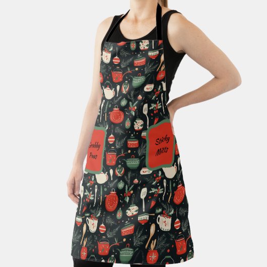 Weihnachten, bunt, topf, Mistel, Kochen, Küche Schürze (InSitu)