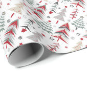 Weihnachten, bunt, Weihnachtsbaum, rot, grün Geschenkpapier (Rolleneckpunkt)