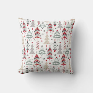 Weihnachten, bunt, Weihnachtsbaum, rot, grün Kissen