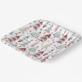 Weihnachten, bunt, Weihnachtsbaum, rot, grün Pappteller (Gewinkelt)