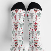 Weihnachten, bunt, Weihnachtsbaum, rot, grün S Socken (Oben)