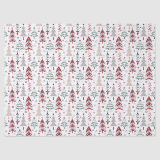 Weihnachten, bunt, Weihnachtsbaum, rot, grün Seidenpapier (Vorderseite)