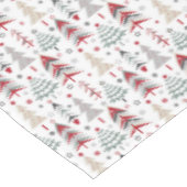 Weihnachten, bunt, Weihnachtsbaum, rot, grün Tischdecke (Schrägansicht)