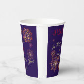 Weihnachten - bunte und helle Schneeflocken Pappbecher (Rechts)