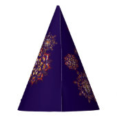 Weihnachten - bunte und helle Schneeflocken Partyhütchen (Rückseite)