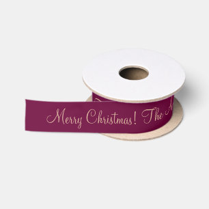 Weihnachten Burgund Rotrosa Elegant DIY Schrift Satinband