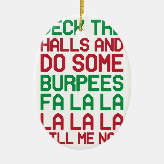 Weihnachten Burpees Keramikornament (Vorne)
