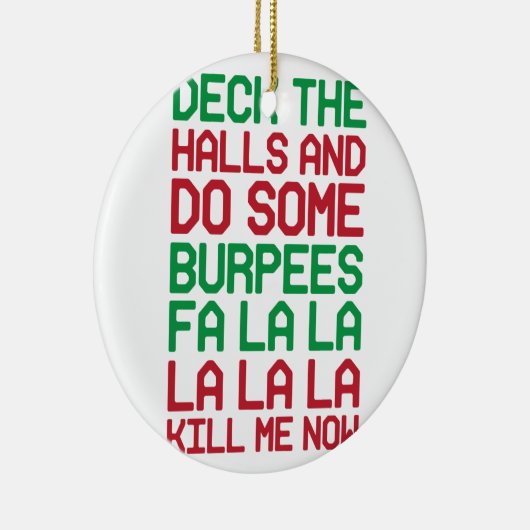 Weihnachten Burpees Keramikornament (Rechts)