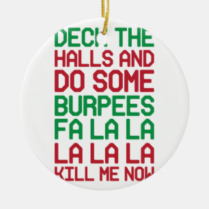 Weihnachten Burpees Keramikornament
