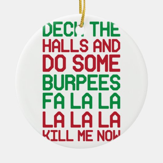 Weihnachten Burpees Keramikornament (Vorne)