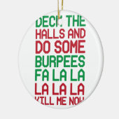 Weihnachten Burpees Keramikornament (Links)