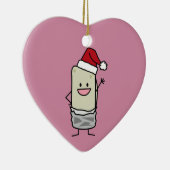 Weihnachten Burrito Waving Hallo Weihnachtsmannmüt Keramikornament (Rechts)