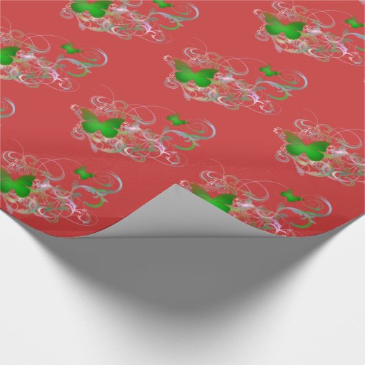 Weihnachten Butterflys Geschenkpapier (Ecke)