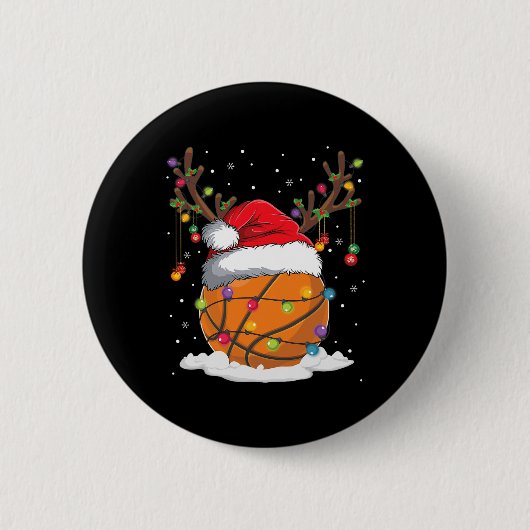 Weihnachten Bysketbyll Reindeer Fun Weihnachtsmann Button (Vorderseite)