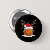 Weihnachten Bysketbyll Reindeer Fun Weihnachtsmann Button (Vorne & Hinten)