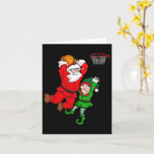 Weihnachten Bysketbyll Santa Claus Slam Dunk Elf S Karte (Gelbe Blume)