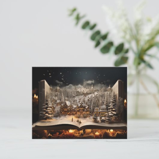 Weihnachten Candlelit Storybook Bergdorf (Stehend Vorderseite)