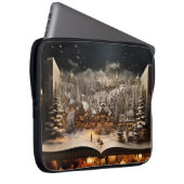 Weihnachten Candlelit Storybook Bergdorf Laptopschutzhülle (Vorne Rechts)