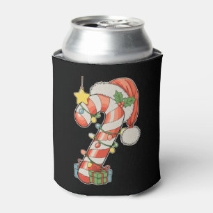 Weihnachten Candy Cane Santa Hut Xmas Urlaubszeit Dosenkühler