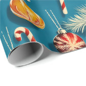Weihnachten: Candy Canes & Ornaments Geschenkpapier (Rolleneckpunkt)