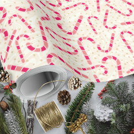 Weihnachten-Candy Canes-Red und rosa Cream texturi Geschenkpapier