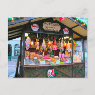 Weihnachten, Candy und Popcorn Feiertagspostkarte