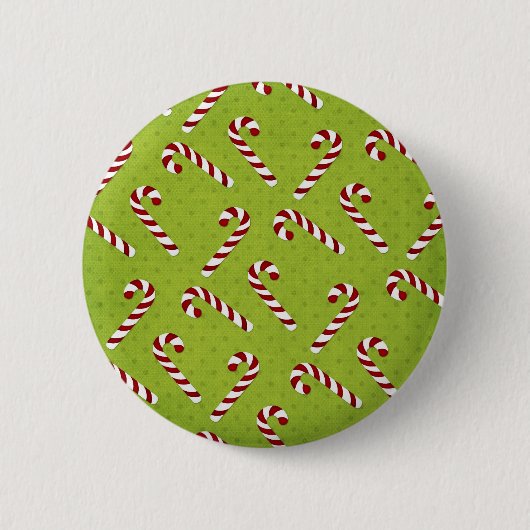 Weihnachten Candycanes Button (Vorderseite)
