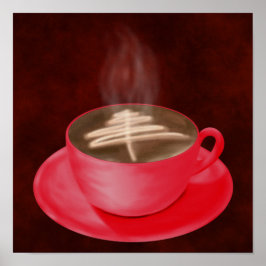 Weihnachten Cappuccino Kunst Poster
