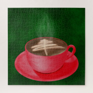 Weihnachten Cappuccino Kunst Puzzle