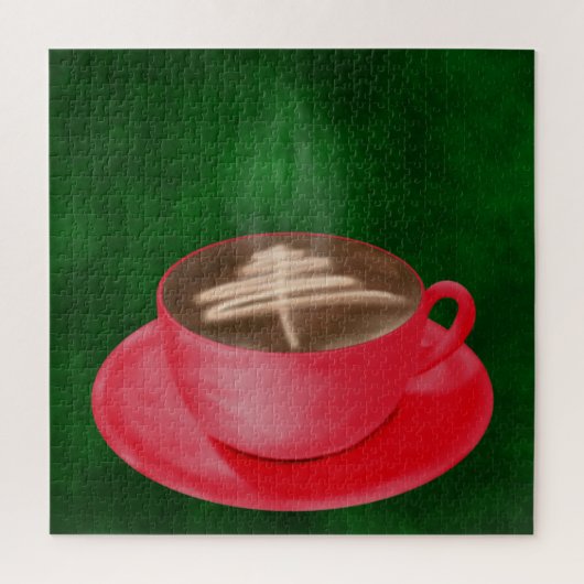 Weihnachten Cappuccino Kunst Puzzle (Vertikal)