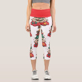 Weihnachten Capri Leggings (Vorderseite)