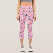 Weihnachten Capri Leggings (Vorderseite)