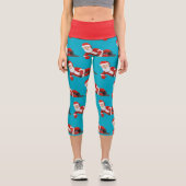 Weihnachten Capri Leggings (Vorderseite)