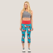 Weihnachten Capri Leggings (Vorderseite)