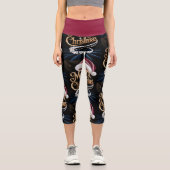 Weihnachten Capri Leggings (Vorderseite)