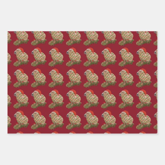 Weihnachten Capybara Familie in Lights ummantelt Geschenkpapier Set (Vorderseite 2)